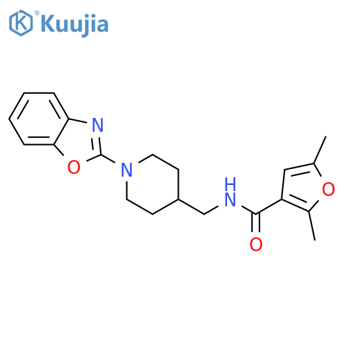 N-{[1-(1,3-benzoxazol-2-yl)piperidin-4-yl]methyl}-2,5-dimethylfuran-3-carboxamide structure