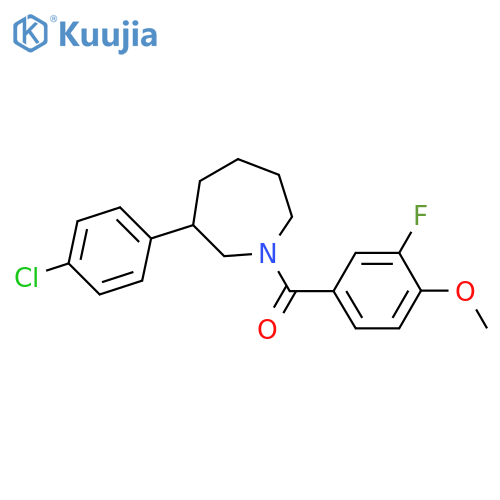 [3-(4-chlorophenyl)azepan-1-yl]-(3-fluoro-4-methoxyphenyl)methanone structure
