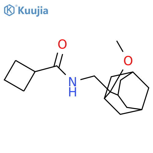 N-[(2-methoxy-2-adamantyl)methyl]cyclobutanecarboxamide structure