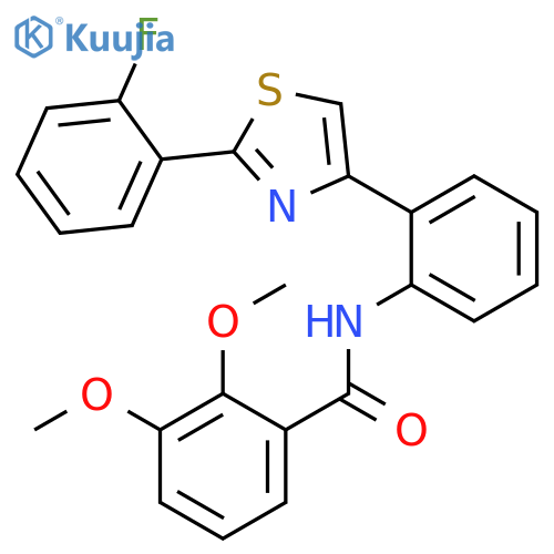N-[2-[2-(2-Fluorophenyl)-4-thiazolyl]phenyl]-2,3-dimethoxybenzamide structure