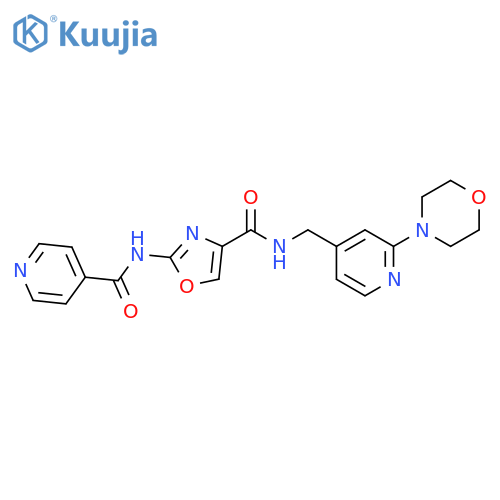 N-[4-({[2-(morpholin-4-yl)pyridin-4-yl]methyl}carbamoyl)-1,3-oxazol-2-yl]pyridine-4-carboxamide structure