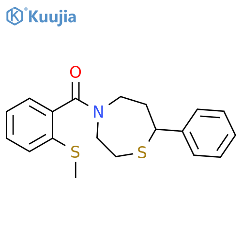 4-[2-(methylsulfanyl)benzoyl]-7-phenyl-1,4-thiazepane structure