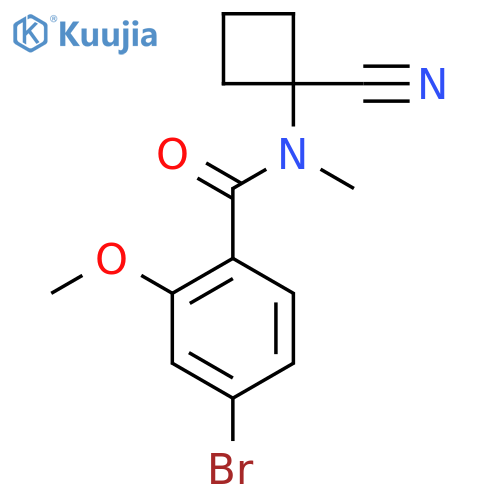 4-bromo-N-(1-cyanocyclobutyl)-2-methoxy-N-methylbenzamide structure