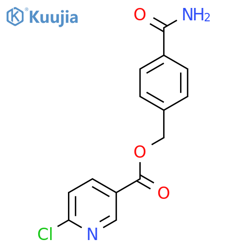 (4-Carbamoylphenyl)methyl 6-chloropyridine-3-carboxylate structure