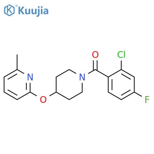 2-{[1-(2-chloro-4-fluorobenzoyl)piperidin-4-yl]oxy}-6-methylpyridine structure