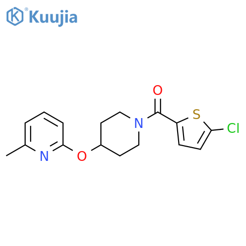 2-{[1-(5-chlorothiophene-2-carbonyl)piperidin-4-yl]oxy}-6-methylpyridine structure