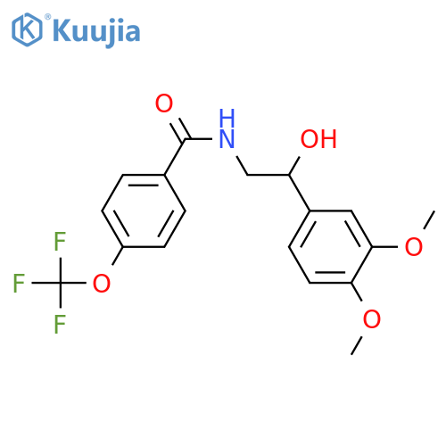 N-[2-(3,4-dimethoxyphenyl)-2-hydroxyethyl]-4-(trifluoromethoxy)benzamide structure