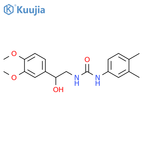 3-[2-(3,4-dimethoxyphenyl)-2-hydroxyethyl]-1-(3,4-dimethylphenyl)urea structure