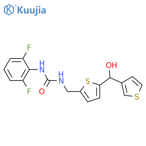 1-(2,6-difluorophenyl)-3-({5-[hydroxy(thiophen-3-yl)methyl]thiophen-2-yl}methyl)urea structure
