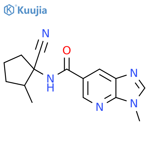 N-(1-cyano-2-methylcyclopentyl)-3-methyl-3H-imidazo[4,5-b]pyridine-6-carboxamide structure