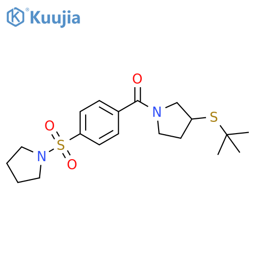 3-(tert-butylsulfanyl)-1-4-(pyrrolidine-1-sulfonyl)benzoylpyrrolidine structure