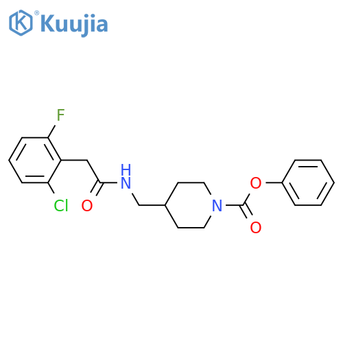 phenyl 4-{2-(2-chloro-6-fluorophenyl)acetamidomethyl}piperidine-1-carboxylate structure