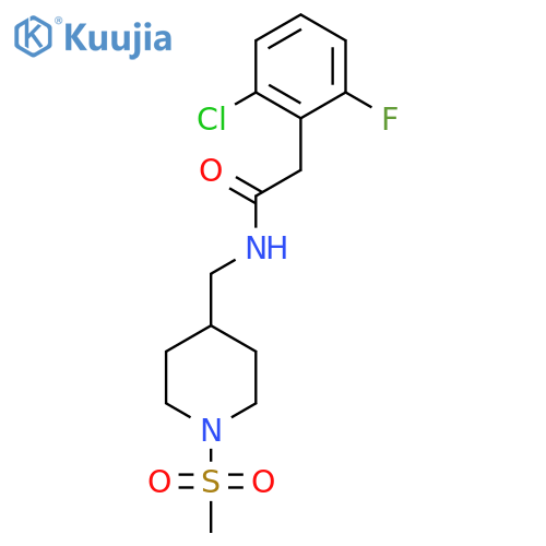 2-(2-chloro-6-fluorophenyl)-N-(1-methanesulfonylpiperidin-4-yl)methylacetamide structure