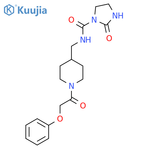 2-oxo-N-{1-(2-phenoxyacetyl)piperidin-4-ylmethyl}imidazolidine-1-carboxamide structure