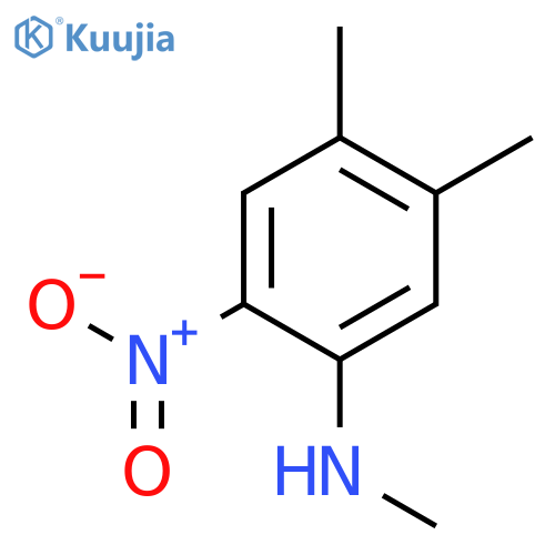 Benzenamine, N,4,5-trimethyl-2-nitro- structure