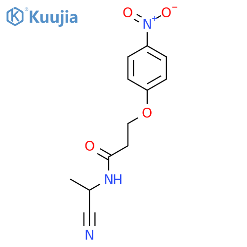 N-(1-cyanoethyl)-3-(4-nitrophenoxy)propanamide structure