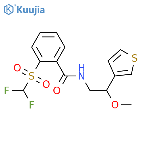 2-difluoromethanesulfonyl-N-[2-methoxy-2-(thiophen-3-yl)ethyl]benzamide structure