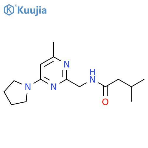 3-methyl-N-{4-methyl-6-(pyrrolidin-1-yl)pyrimidin-2-ylmethyl}butanamide structure