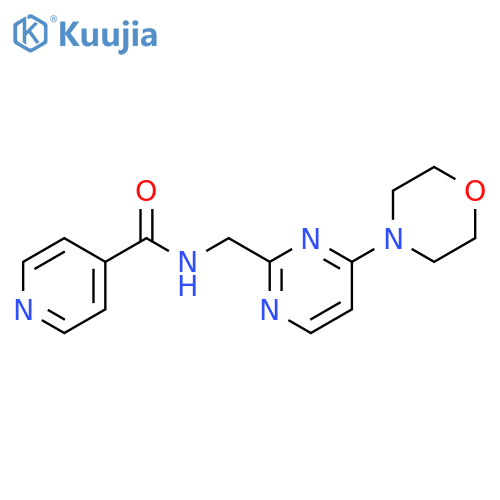 N-{[4-(morpholin-4-yl)pyrimidin-2-yl]methyl}pyridine-4-carboxamide structure