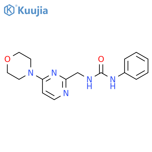 3-{[4-(morpholin-4-yl)pyrimidin-2-yl]methyl}-1-phenylurea structure
