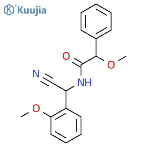 N-[cyano(2-methoxyphenyl)methyl]-2-methoxy-2-phenylacetamide structure