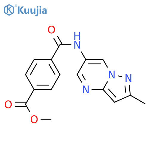 methyl 4-({2-methylpyrazolo[1,5-a]pyrimidin-6-yl}carbamoyl)benzoate structure