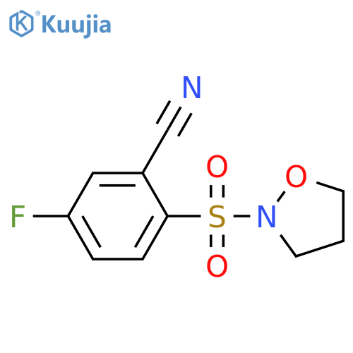Benzonitrile, 5-fluoro-2-(2-isoxazolidinylsulfonyl)- structure