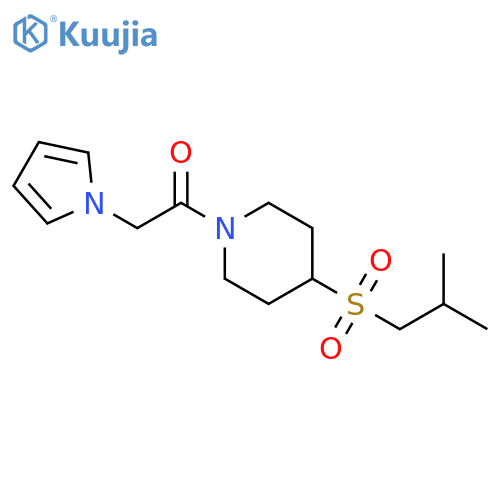1-[4-(2-methylpropanesulfonyl)piperidin-1-yl]-2-(1H-pyrrol-1-yl)ethan-1-one structure
