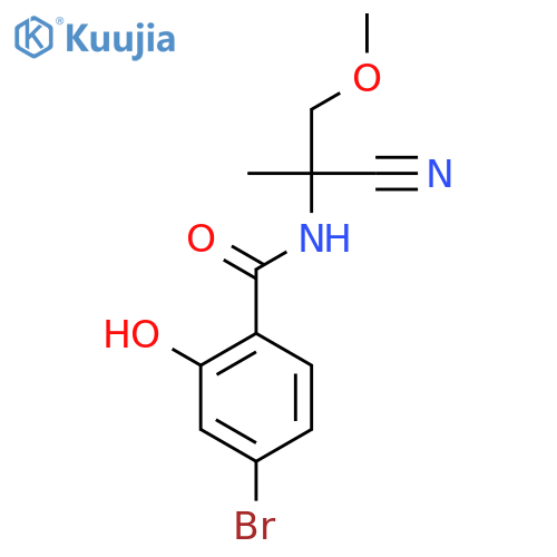 4-bromo-N-(1-cyano-2-methoxy-1-methylethyl)-2-hydroxybenzamide structure