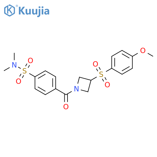 4-[3-(4-methoxybenzenesulfonyl)azetidine-1-carbonyl]-N,N-dimethylbenzene-1-sulfonamide structure