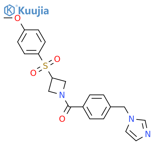 1-({4-[3-(4-methoxybenzenesulfonyl)azetidine-1-carbonyl]phenyl}methyl)-1H-imidazole structure