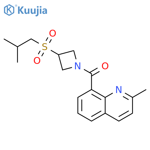 2-methyl-8-[3-(2-methylpropanesulfonyl)azetidine-1-carbonyl]quinoline structure