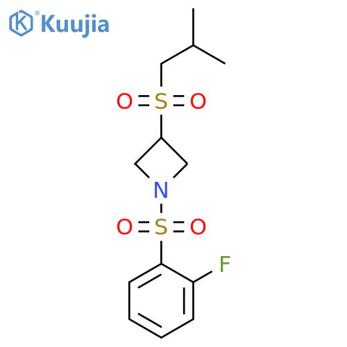 1-(2-fluorobenzenesulfonyl)-3-(2-methylpropanesulfonyl)azetidine structure