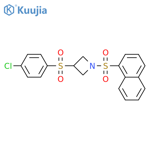 3-(4-chlorobenzenesulfonyl)-1-(naphthalene-1-sulfonyl)azetidine structure