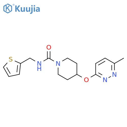 4-[(6-methylpyridazin-3-yl)oxy]-N-[(thiophen-2-yl)methyl]piperidine-1-carboxamide structure