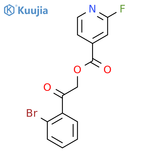2-(2-Bromophenyl)-2-oxoethyl 2-fluoropyridine-4-carboxylate structure