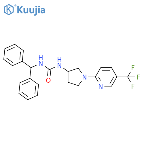 1-(diphenylmethyl)-3-{1-[5-(trifluoromethyl)pyridin-2-yl]pyrrolidin-3-yl}urea structure