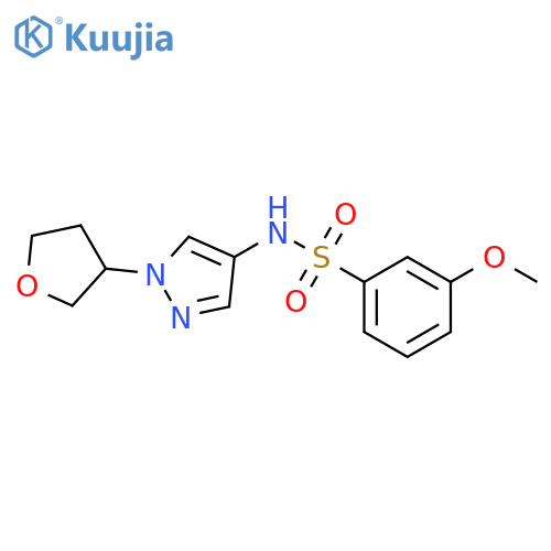 3-methoxy-N-[1-(oxolan-3-yl)pyrazol-4-yl]benzenesulfonamide structure