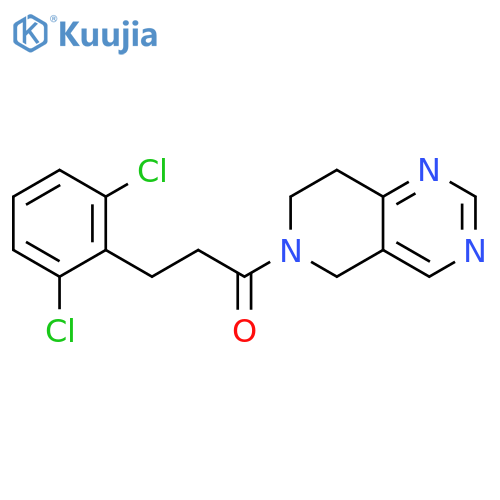 3-(2,6-dichlorophenyl)-1-(7,8-dihydro-5H-pyrido[4,3-d]pyrimidin-6-yl)propan-1-one structure