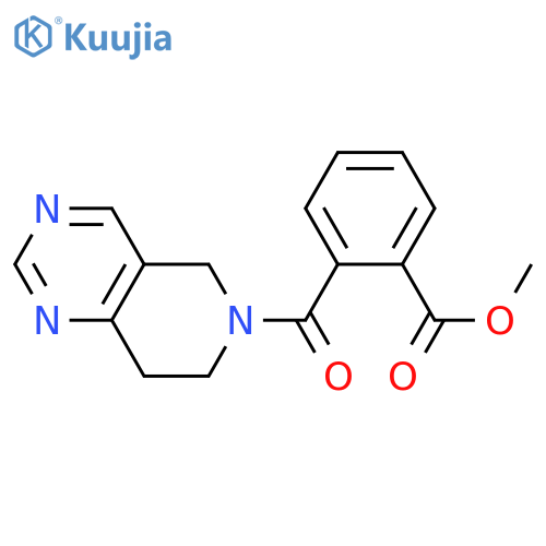 methyl 2-(7,8-dihydro-5H-pyrido[4,3-d]pyrimidine-6-carbonyl)benzoate structure