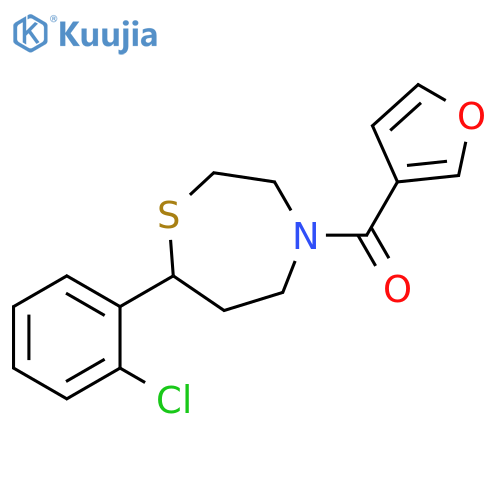 7-(2-chlorophenyl)-4-(furan-3-carbonyl)-1,4-thiazepane structure