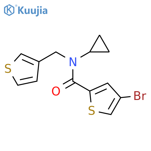 4-bromo-N-cyclopropyl-N-[(thiophen-3-yl)methyl]thiophene-2-carboxamide structure