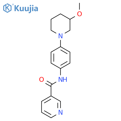 N-4-(3-methoxypiperidin-1-yl)phenylpyridine-3-carboxamide structure