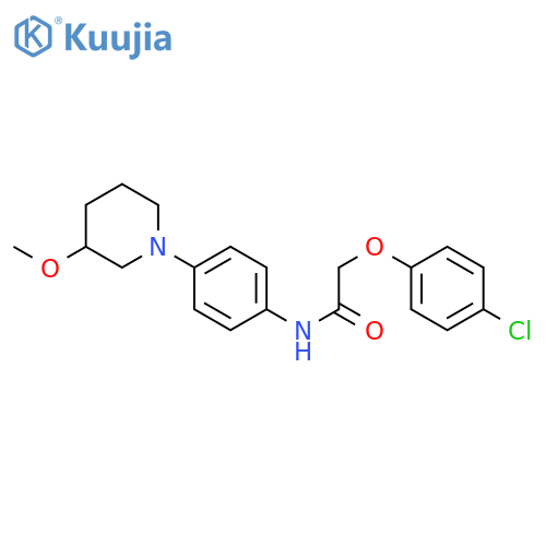 2-(4-chlorophenoxy)-N-[4-(3-methoxypiperidin-1-yl)phenyl]acetamide structure