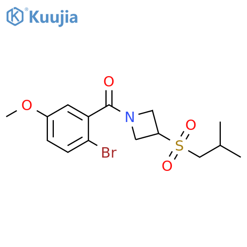 1-(2-bromo-5-methoxybenzoyl)-3-(2-methylpropanesulfonyl)azetidine structure