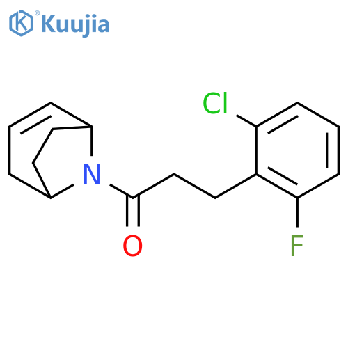 1-(8-azabicyclo[3.2.1]oct-3-en-8-yl)-3-(2-chloro-6-fluorophenyl)propan-1-one structure