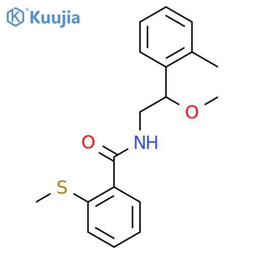 N-(2-methoxy-2-(o-tolyl)ethyl)-2-(methylthio)benzamide structure