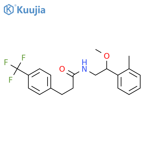 N-[2-methoxy-2-(2-methylphenyl)ethyl]-3-[4-(trifluoromethyl)phenyl]propanamide structure