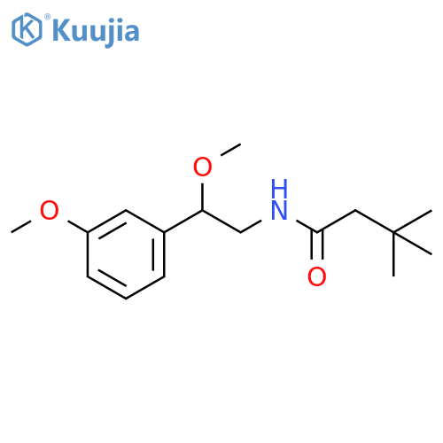 N-[2-methoxy-2-(3-methoxyphenyl)ethyl]-3,3-dimethylbutanamide structure