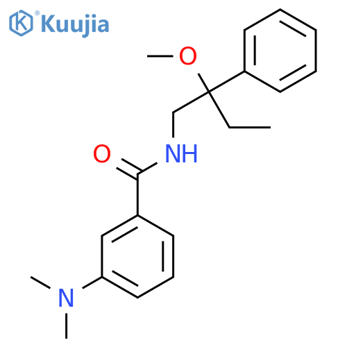 3-(dimethylamino)-N-(2-methoxy-2-phenylbutyl)benzamide structure